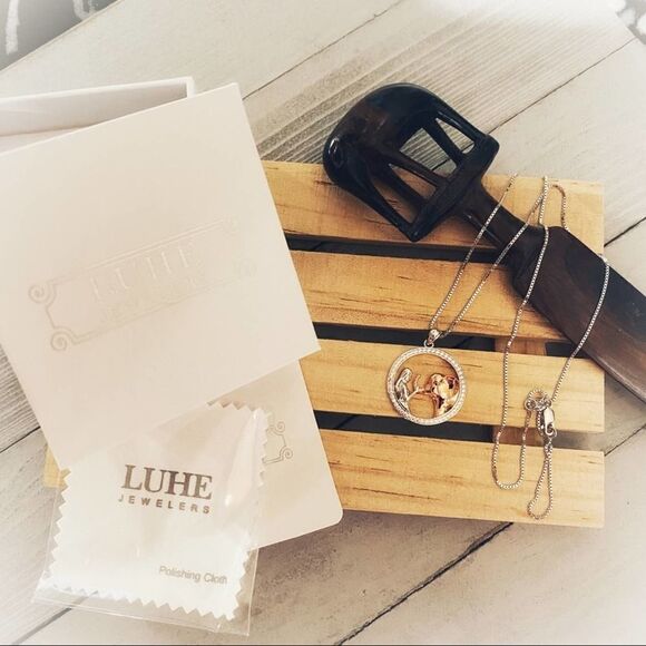 Sterling Silver Elephant Two-Tone CZ Necklace - Picture 2 of 4